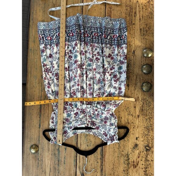 Knox Rose Womens White Blouse Small floral aline rayon‎ sleeveless round neck - Picture 6 of 6